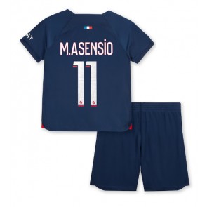 Paris Saint-Germain Marco Asensio #11 Replica Home Stadium Kit for Kids 2023-24 Short Sleeve (+ pants)
